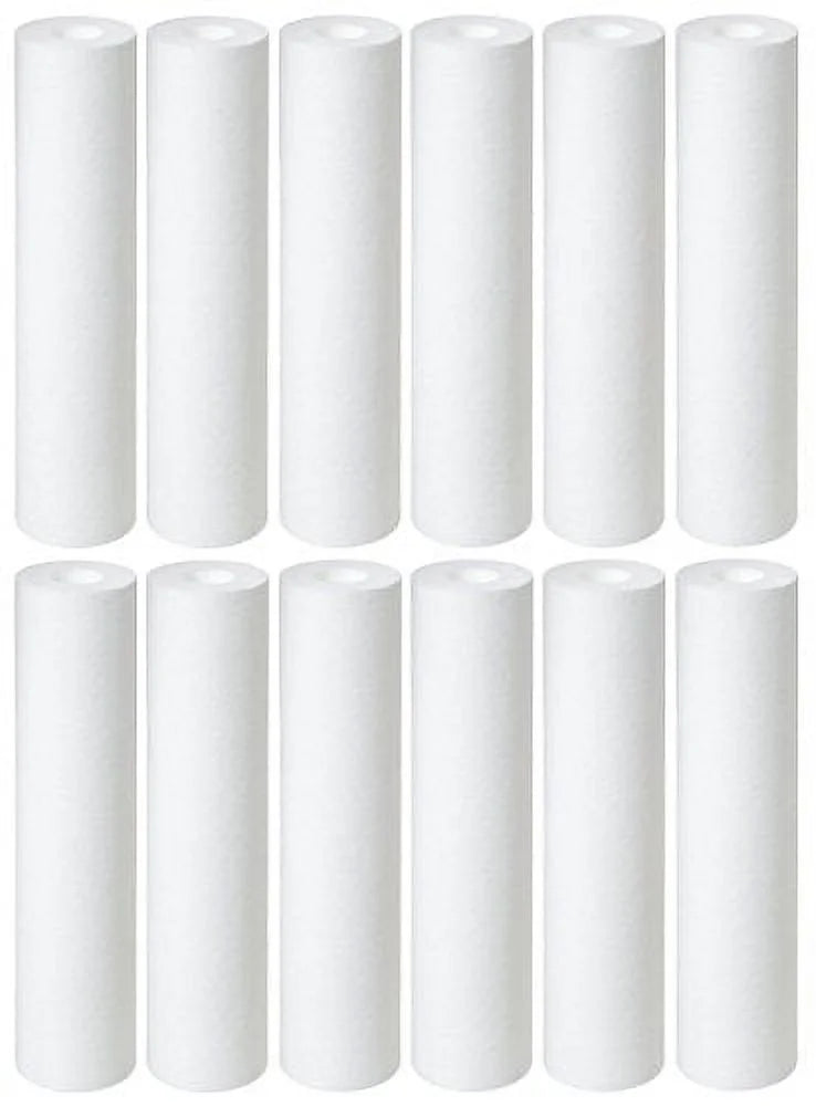 1 Micron 10" inch x 2.5" inch Sediment Filter 12 pack by CFS