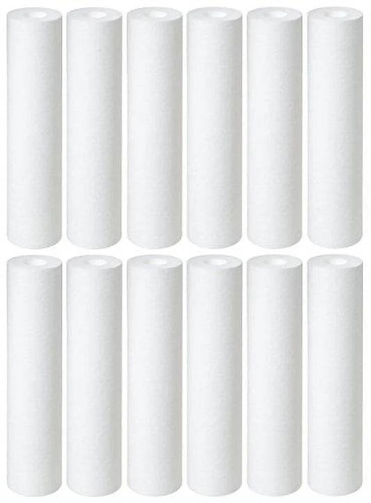 1 Micron 10" inch x 2.5" inch Sediment Filter 12 pack by CFS